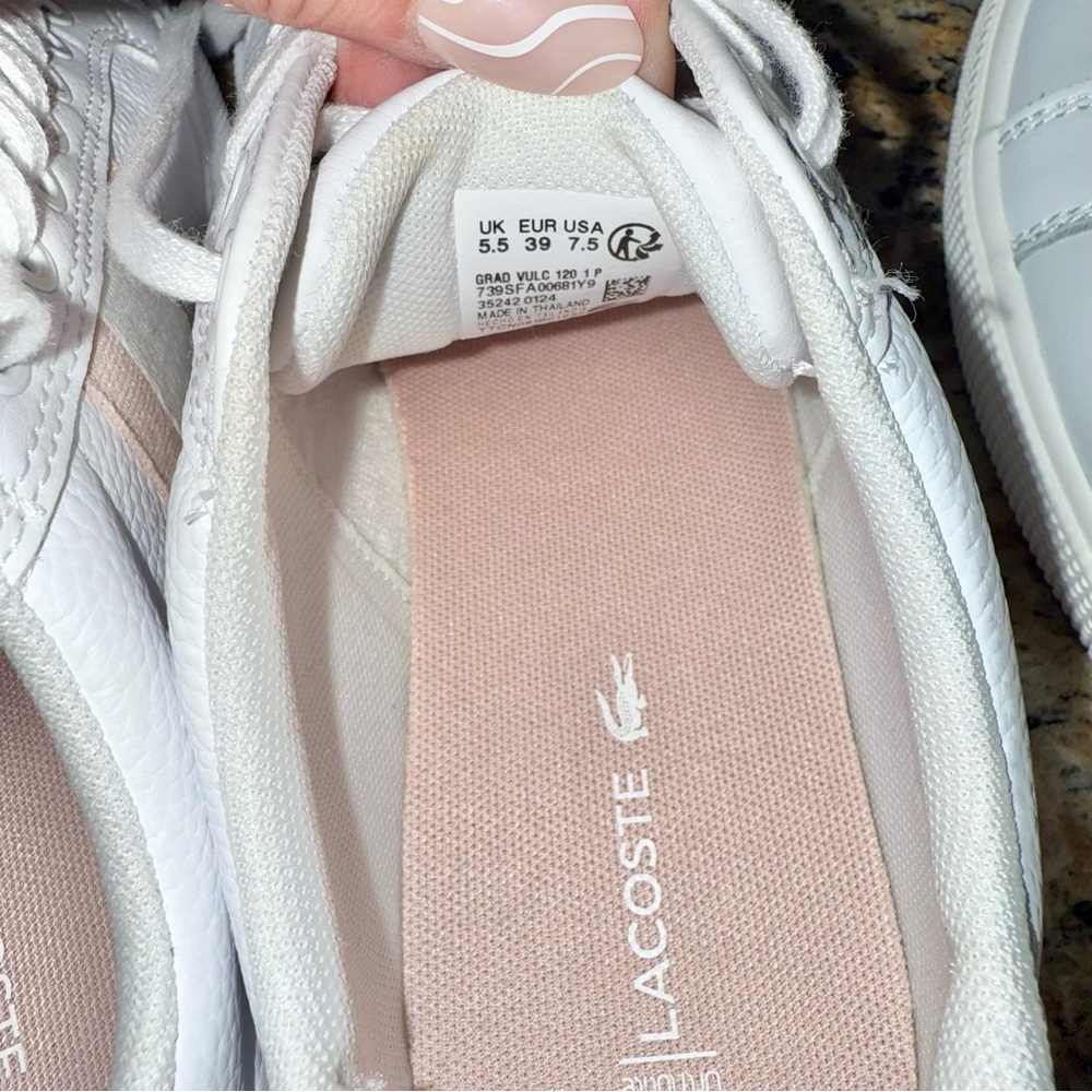 Women’s Lacoste White Grand Vulc Casual Sneakers - Picture 5 of 7